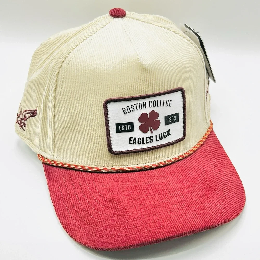 Boston College Eagles Black Clover Corduroy 2-Tone Hat Cap Snapback Adjustable